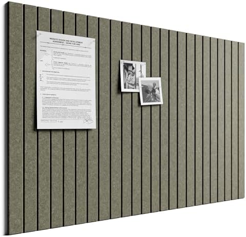 Bumusty 36"x 24" Large Felt Bulletin Board Tiles, Olive Brown by BUMUSTY
