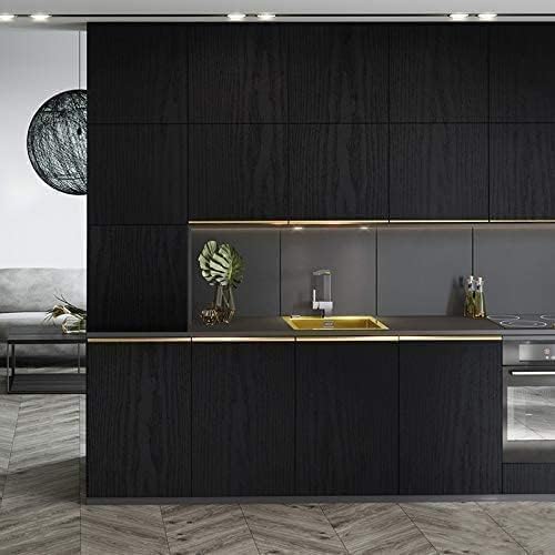 tiltil Black Wood Peel and Stick Wallpaper Wood Contact Paper 17.7" × 787" - Image 3