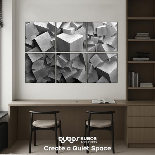 BUBOS 6 Pcs Art Acoustic Wall Panel, 70.8”x47.2”Self Adhesive - Image 5