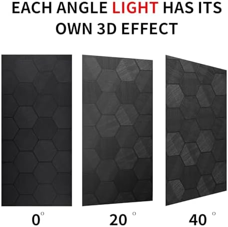 Black Peel and Stick Wallpaper Self Adhesive 3D Hexagon Geometric - Image 2