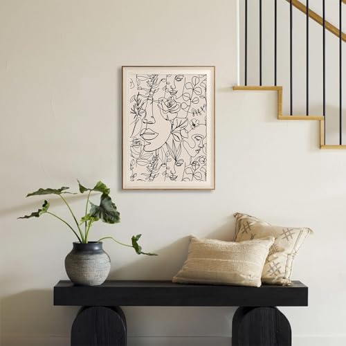 ASTRDECOR Abstract Framed Wall Art, Minimalist Boho Art Prints Women Portrait - Image 4
