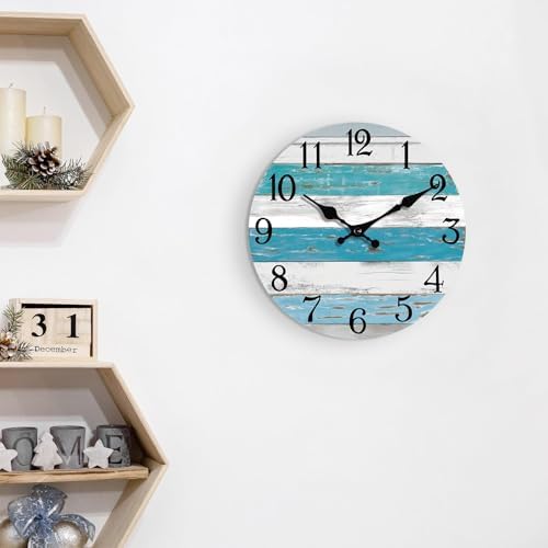 KECYET 14 Inch Wall Clock Battery Operated Silent Non Ticking Beach - Image 7