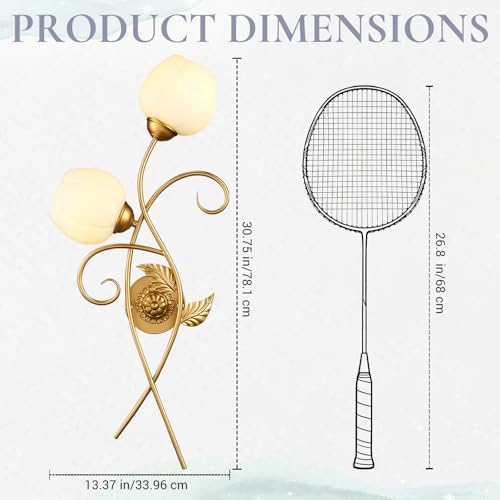 Gold Wall Sconce 2-Light Vintage Wall Lamp - Image 3