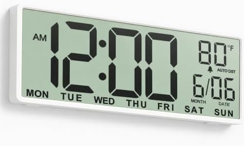 JALL Large Digital Wall Clock Battery Operated, Wall Clock by JALL