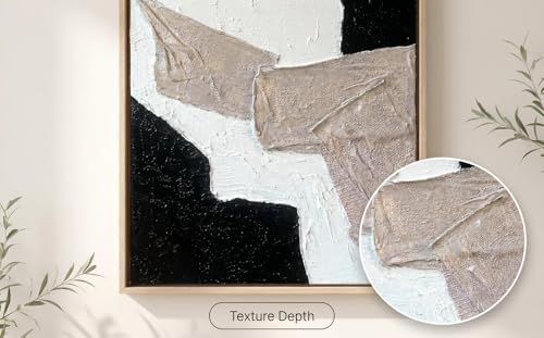 Framed 3D Textured Abstract Geometric Wall Art, 24x48 In - Image 4
