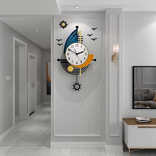 YISILE Modern Wall Clock Battery Operated 23 Inch Large Boat Design Pendulum - Image 4