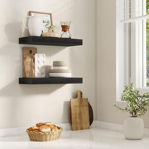 Acovy 16 Inch Floating Shelves for Wall 2 Pack, Wall Mounted Floating Shelf - Image 2