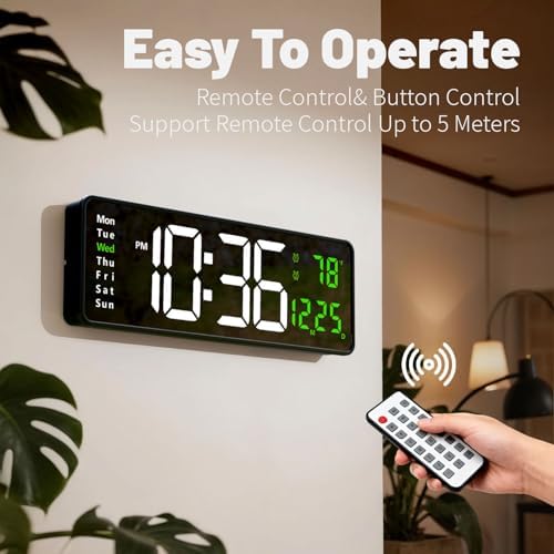 Digital Wall Clock with Automatic Brightness - Image 5