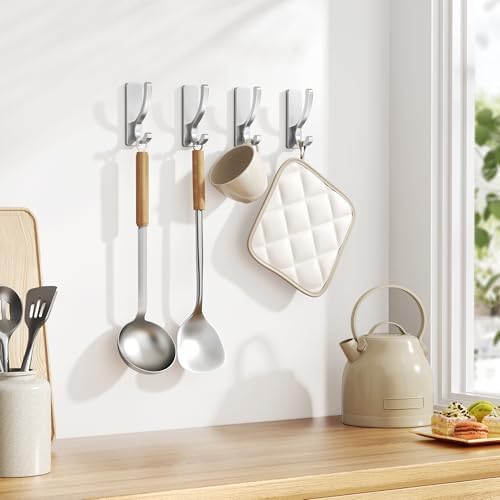 pickpiff Adhesive Wall Hooks for Coat/Towel, Hold 13LB - Image 5