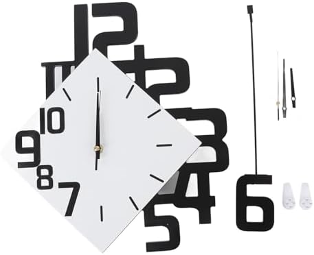 TeamSky Silent Wood Pendulum Wall Clock, Modern White Decorative Clock - Image 6