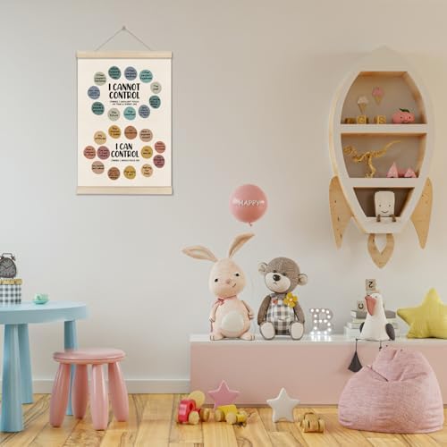 Positive Mental Health Wall Decor, Things I Can Control Poster Hanger Frame - Image 5