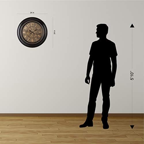 Pacific Bay Rodalben 24 inch Wall Clock, 3-D Aluminum Dial - Image 4