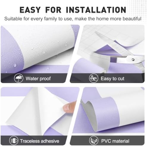 Purple and White Striped Wallpaper Peel and Stick Wallpaper Self-Adhesive - Image 2