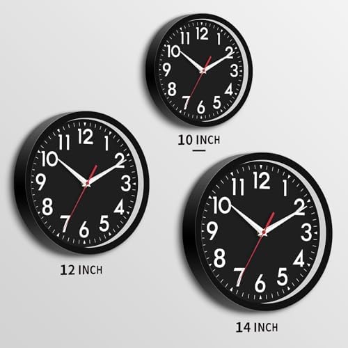 DAXSMY 10 Inch Wall Clock, Battery Operated Silent Non Ticking - Image 3