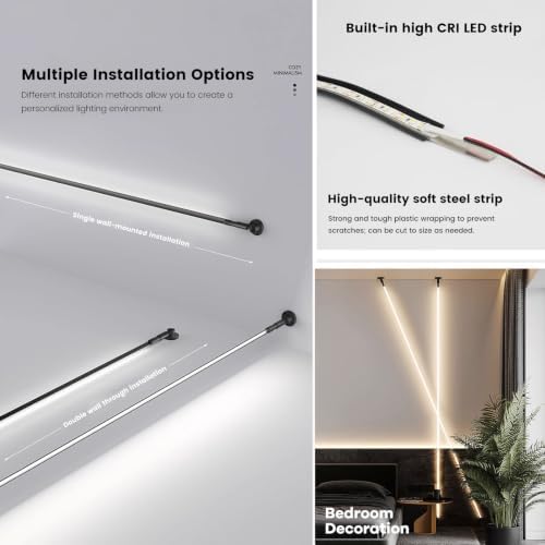 Skyline Steel Strip Light Linear Wall Lamp Strip Family Decoration - Image 3