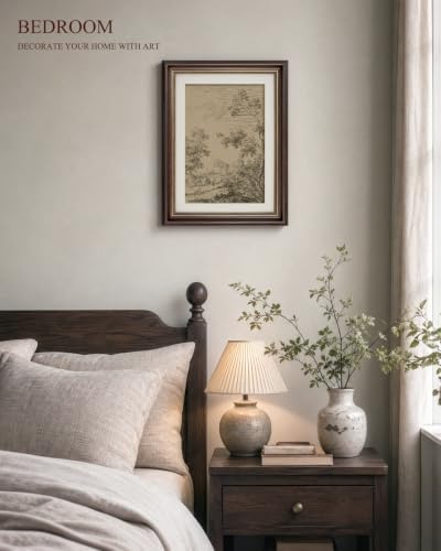 VIYYIEA Vintage Landscape Wall Art, Sketch River Tree Painting 12×16 Inch - Image 5