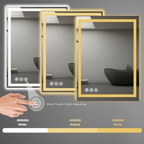 Memobarco 28" x 36" LED Bathroom Mirror - Image 4