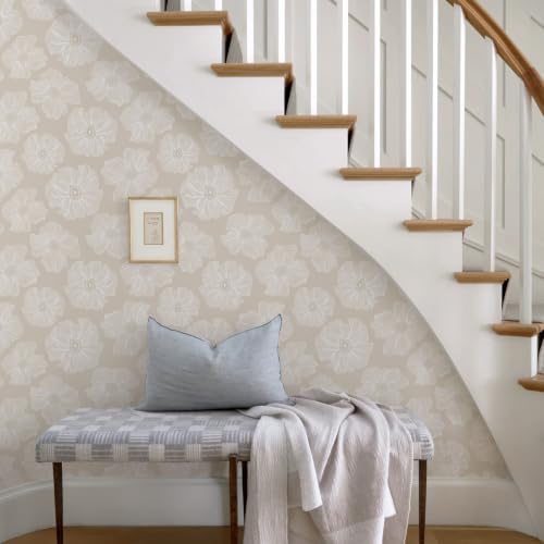 Dimoon Self-Adhesive Peel and Stick Contact Paper Cottage Wallpaper Light Brown by DIYYOURMOON