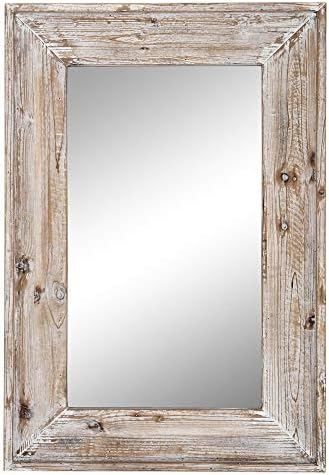 36 X 24 inch Wall Mount Wood Frame Bathroom Vanity Mirror Rustic by EMAISONHOMEDECOR