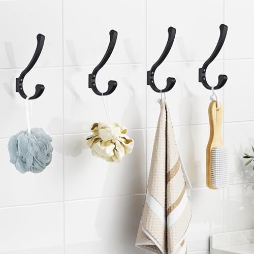 Coat Hooks for Wall, Heavy Duty Large Wall Hooks for Hanging Wall Mounted Metal - Image 4