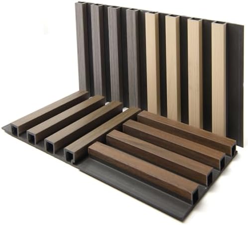 Art3d 6 x 6 in WPC 3D Fluted Wood Slat Wall Panel, Sample Packs - Image 3