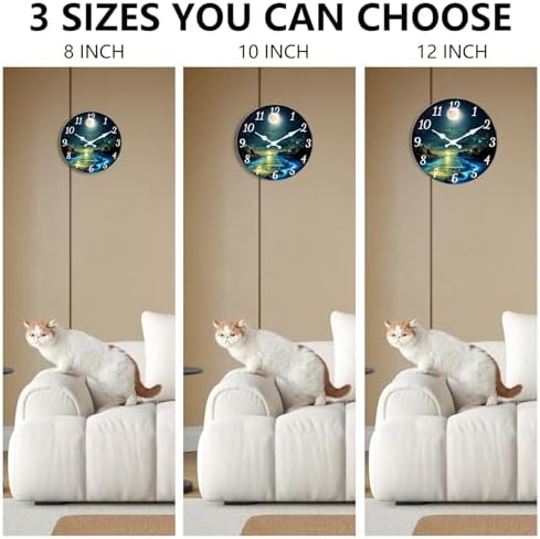 Glass Small Wall Clock Battery Operated - Image 4