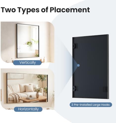 DUMOS 24"x40" Wall Mirror, Bathroom Mirrors - Image 6