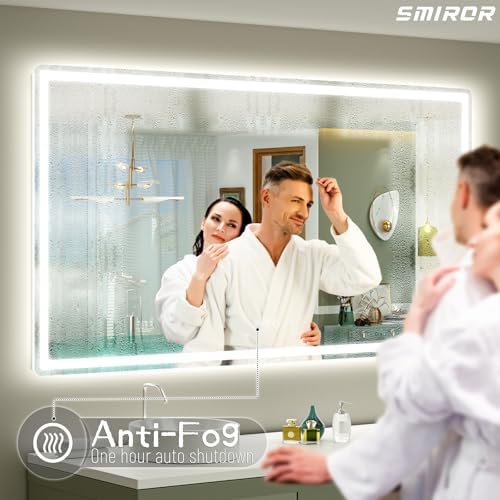 SMIROR 66x36 LED Lighted Bathroom Vanity Mirror - Image 5