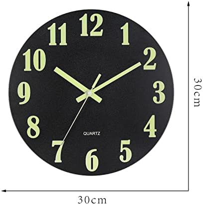 HZDHCLH Luminous Wall Clock 12 Inch Silent Non Ticking Clock - Image 7