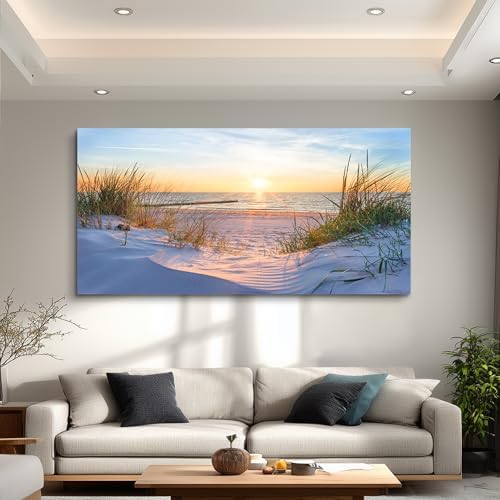Wall Art For Living Room Large Size Wall Decorations Pictures Blue Sun Beach - Image 4
