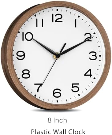 AKCISOT 8 Inch Wall Clock, Silent Battery Operated Analog Clock - Image 3