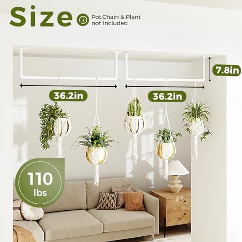 Bamworld Hanging Planters 2PCS for Indoor Plants Hanging Plant Holder - Image 4