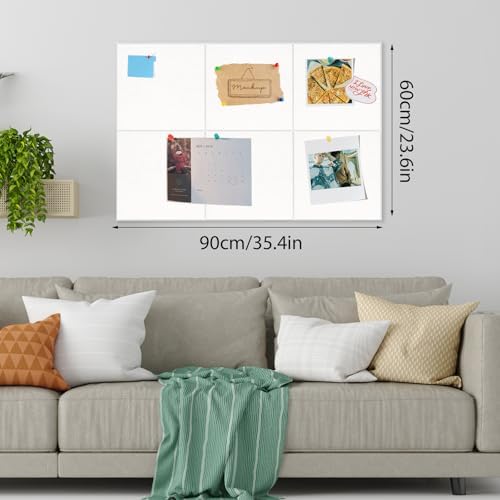 Large Cork Board 36" x 24", 6 Pack Felt Bulletin Board, Pin Boards | - Image 2