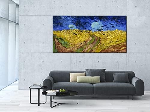 Wheatfield with Crows, Vincent Van Gogh Artwork Reproduction, Giclee Canvas - Image 5