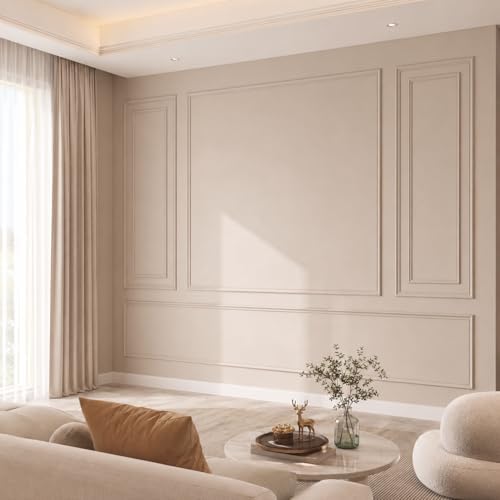 Pangda 3 Set Peel and Stick Wall Molding Kit Panel, 32x47in+63x47in - Image 5