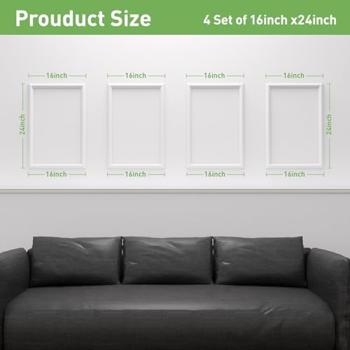 Peel and Stick Wall Molding, Pre Cut, 4 Set 16" x 24" - Image 2