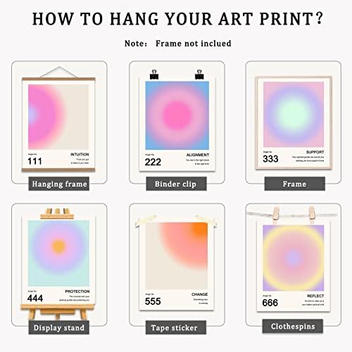 Aura Angel Numbers Poster, Colorful Gradient Posters - Image 7