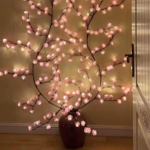 Cherry LED Tree Branch Lights for Wall, Cherry Blossom Willow Vine Twig Decor - Image 3