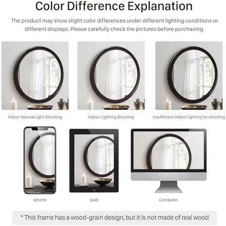 CULER Round Wall Mirrors 24 Inch - Image 7