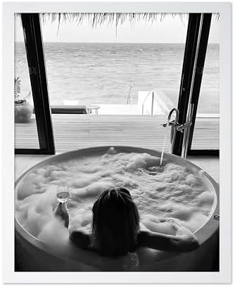 Poster Master Bath with Wine Poster by PosterMaster