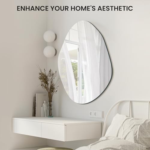 TRAHOME 36'' x 24'' Irregular Asymmetrical Wall Mirror - Image 4