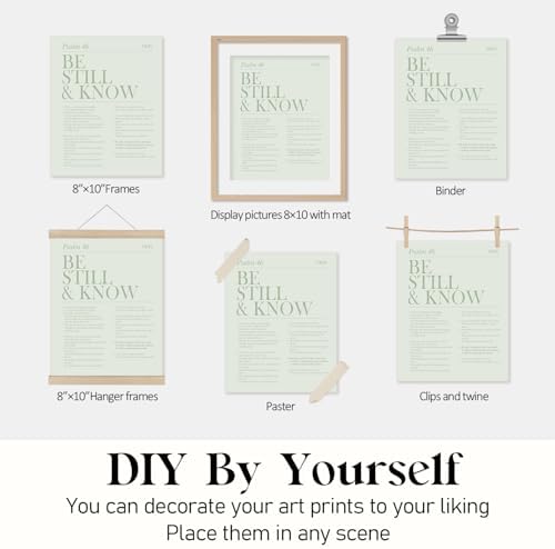 Locomiss Sage Green Christian Wall Art Decor, Modern Bible Verse Posters - Image 7