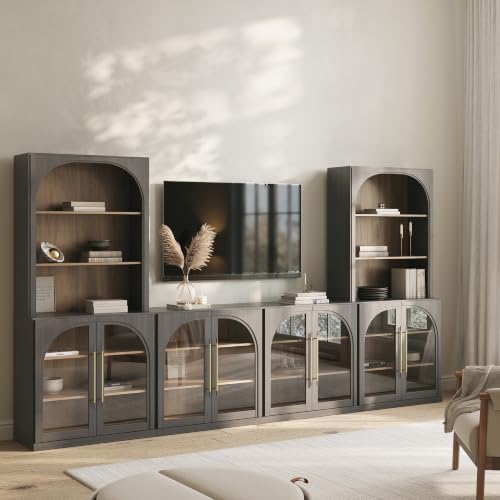 BELLEZE Jagger 130" Wall Unit 5-Piece Modular TV Stand by BELLEZE