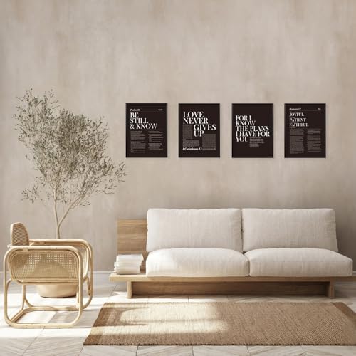 Locomiss Black and White Christian Jesus Scripture Wall Art Decor - Image 4