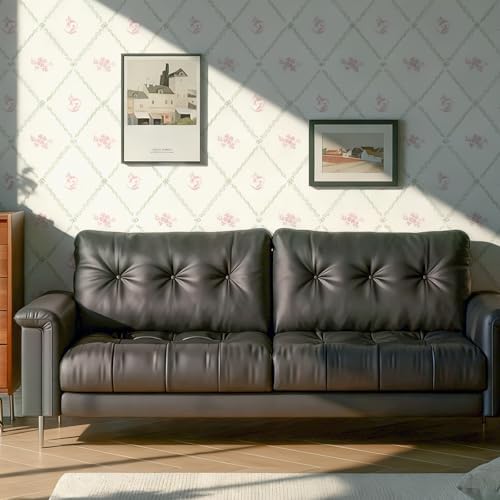 Hopepak Modern Peel and Stick Wallpaper Stripe Floral Wallpaper 17.3" x 78.7" - Image 4
