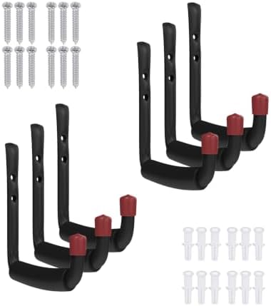 6 Pack Garage Hooks Heavy Duty, Utility Steel Hooks by CRXCRC