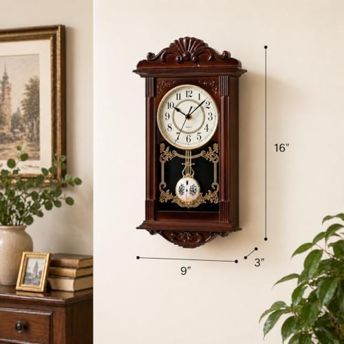 Clockswise Vintage Grandfather-Style Wall Clock - Image 2