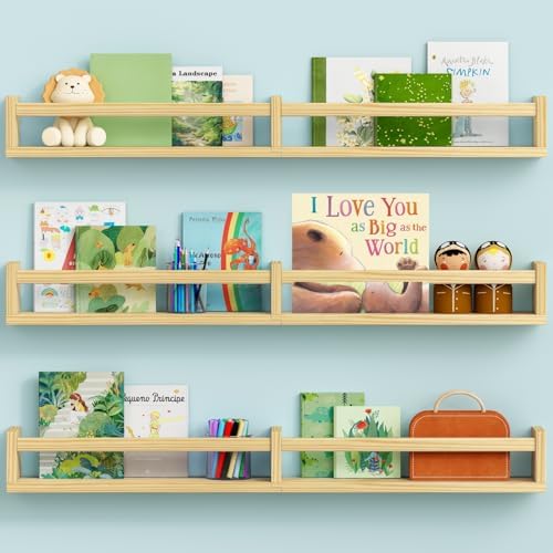 Harwaya Floating Nursery Book Shelves by Harwaya