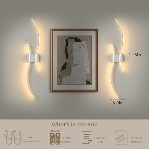 Wireless Wall Sconces Set of Two - Image 6