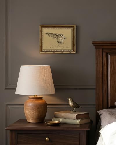 InSimSea Gold Framed Owl Wall Art, Vintage Animal Sketch Painting, 8x10 In - Image 5